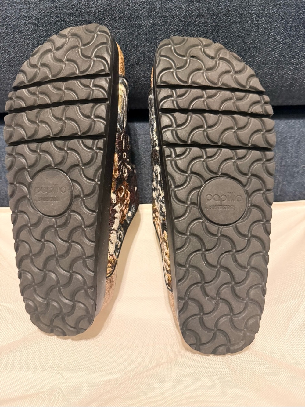 Birkenstock Floral Tapestry Double-Buckle Mules in Black - Picture 5 of 6